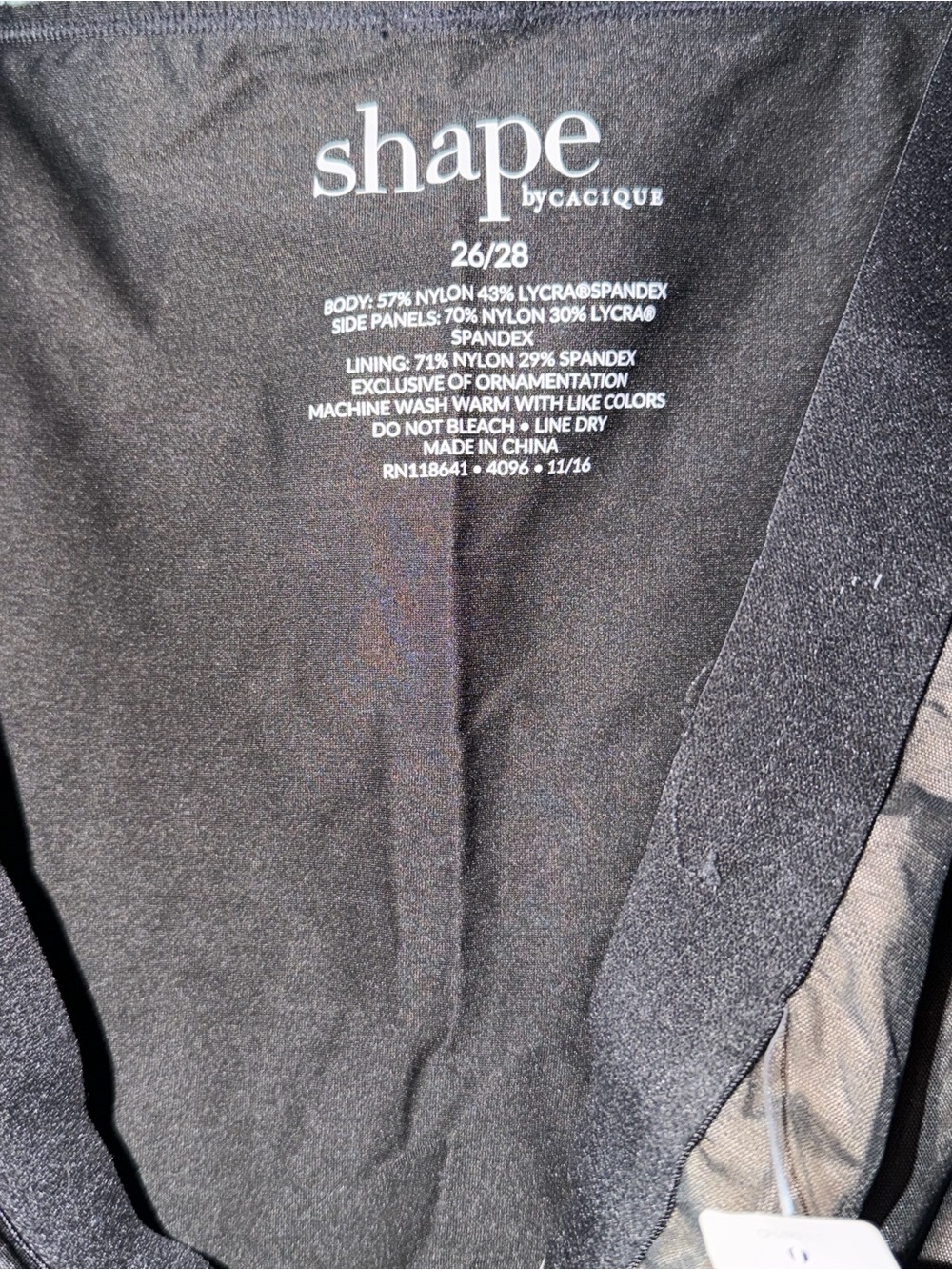 Shape by Cacique Black Shapewear Waist cincher